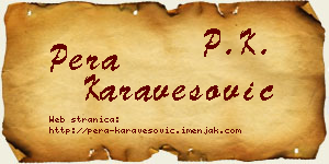 Pera Karavesović vizit kartica